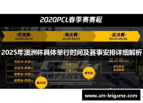 2025年澳洲杯具体举行时间及赛事安排详细解析